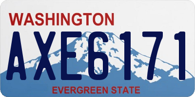 WA license plate AXE6171