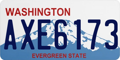 WA license plate AXE6173