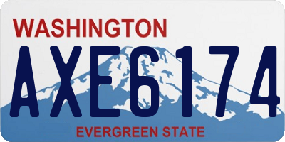 WA license plate AXE6174