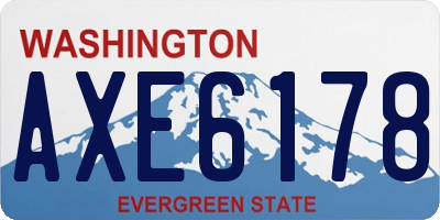 WA license plate AXE6178