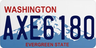 WA license plate AXE6180