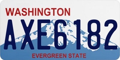 WA license plate AXE6182