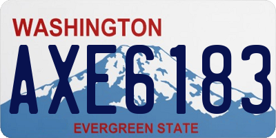 WA license plate AXE6183
