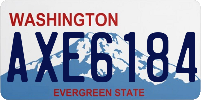 WA license plate AXE6184