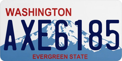 WA license plate AXE6185