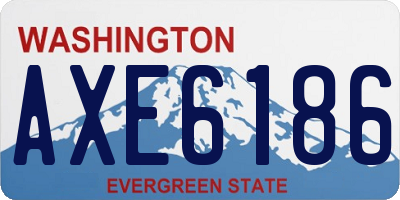 WA license plate AXE6186