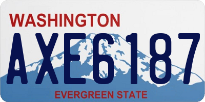 WA license plate AXE6187