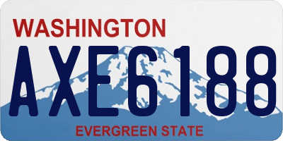 WA license plate AXE6188