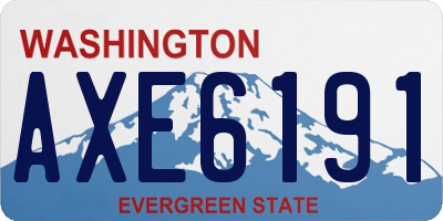 WA license plate AXE6191
