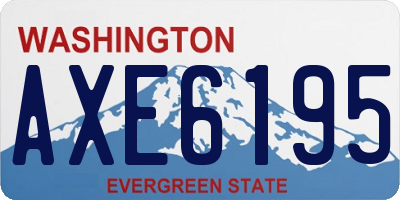WA license plate AXE6195