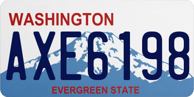 WA license plate AXE6198