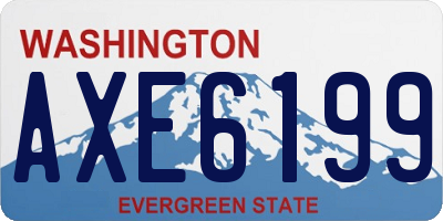 WA license plate AXE6199