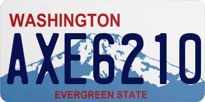 WA license plate AXE6210