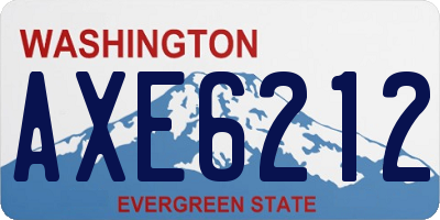 WA license plate AXE6212