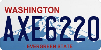WA license plate AXE6220