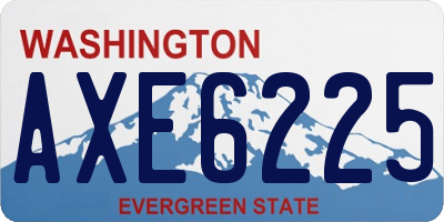 WA license plate AXE6225
