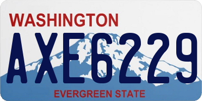 WA license plate AXE6229