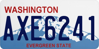 WA license plate AXE6241
