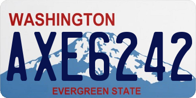 WA license plate AXE6242