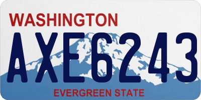 WA license plate AXE6243