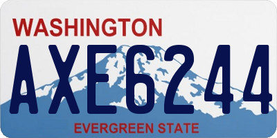 WA license plate AXE6244