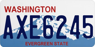 WA license plate AXE6245