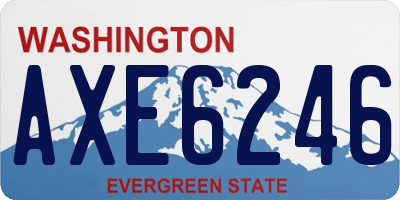 WA license plate AXE6246