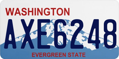 WA license plate AXE6248