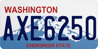 WA license plate AXE6250