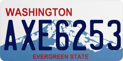 WA license plate AXE6253