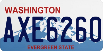 WA license plate AXE6260