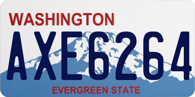 WA license plate AXE6264