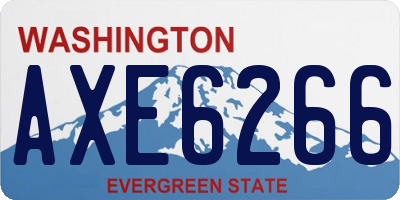 WA license plate AXE6266
