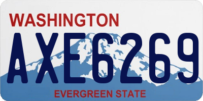 WA license plate AXE6269