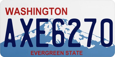 WA license plate AXE6270
