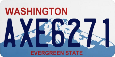 WA license plate AXE6271