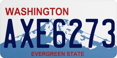 WA license plate AXE6273