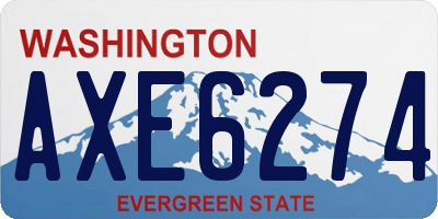 WA license plate AXE6274