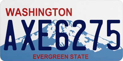 WA license plate AXE6275