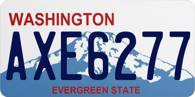 WA license plate AXE6277