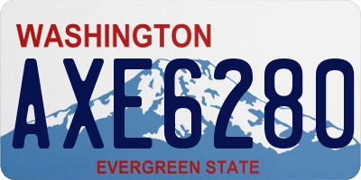 WA license plate AXE6280