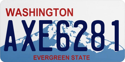 WA license plate AXE6281