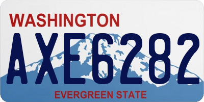 WA license plate AXE6282