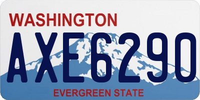 WA license plate AXE6290