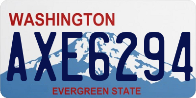 WA license plate AXE6294