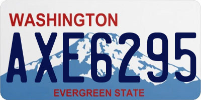 WA license plate AXE6295