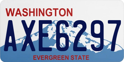 WA license plate AXE6297