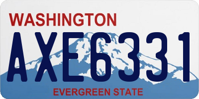 WA license plate AXE6331