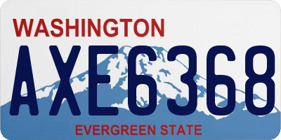 WA license plate AXE6368