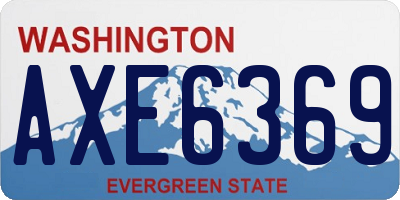 WA license plate AXE6369